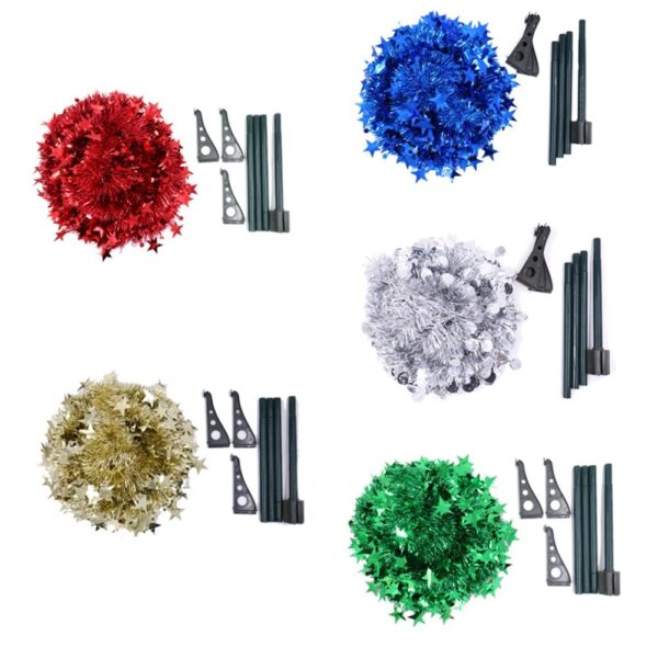 Artificial Tinsel Up Christmas Tree With Stand Gorgeous Collapsible Artificial Christmas Tree For Christmas Decorations - Image 4