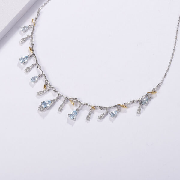 S925 Silver Natural Topaz Necklace - Image 3