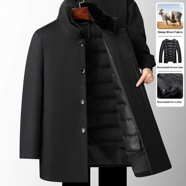Wool Overcoat Detachable - Image 2