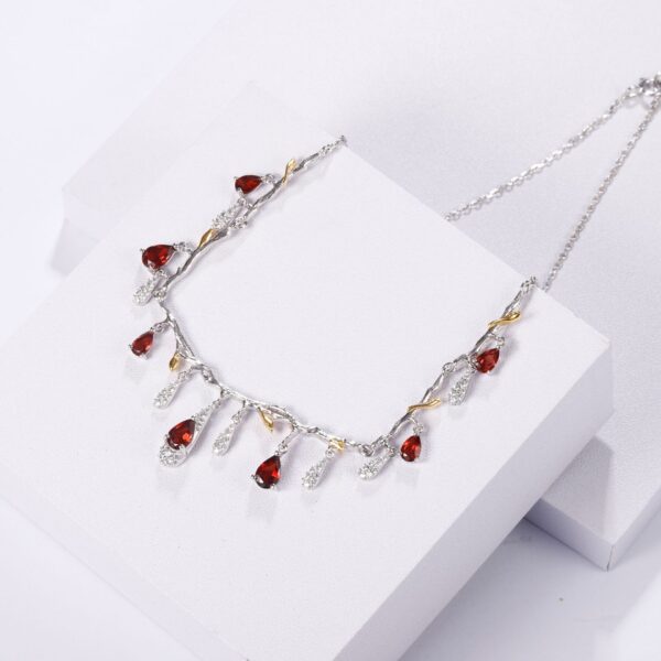 S925 Silver Natural Topaz Necklace - Image 8