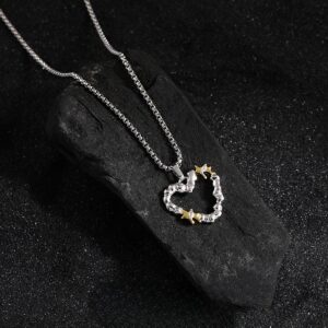 Personalized Hip Hop Style Irregular Heart Titanium Steel Necklace