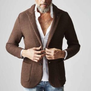 Lapels Knitted Cardigan