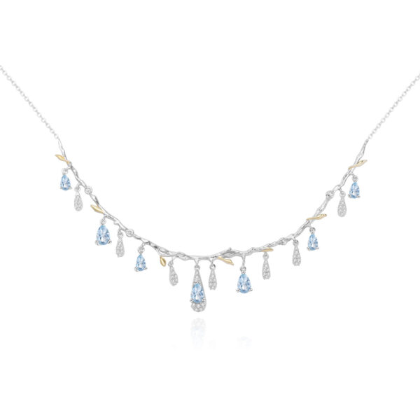 S925 Silver Natural Topaz Necklace - Image 2