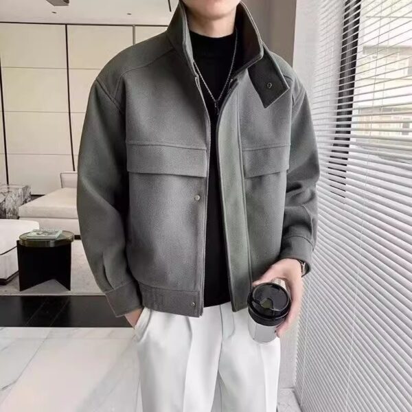 Korean Style Woolen Jacket - Image 5