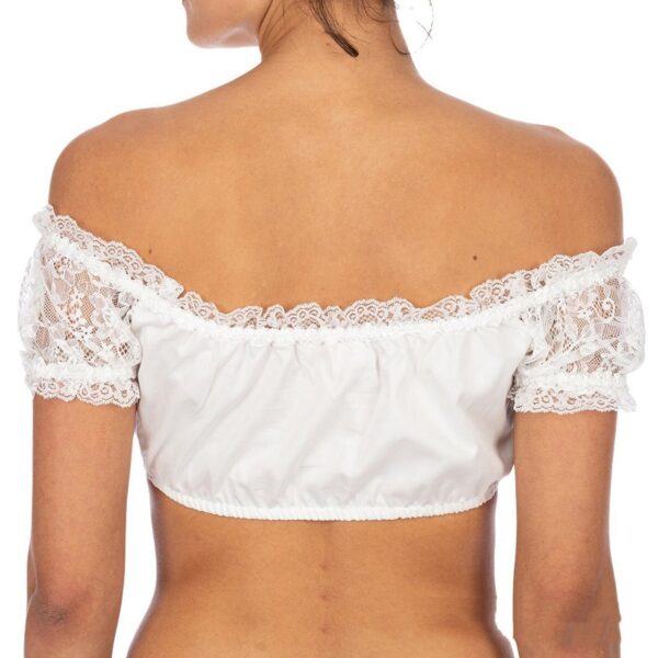 Women's Classical Beer Festival Regular Base Lace Stitching Small Shirt Top - Image 4