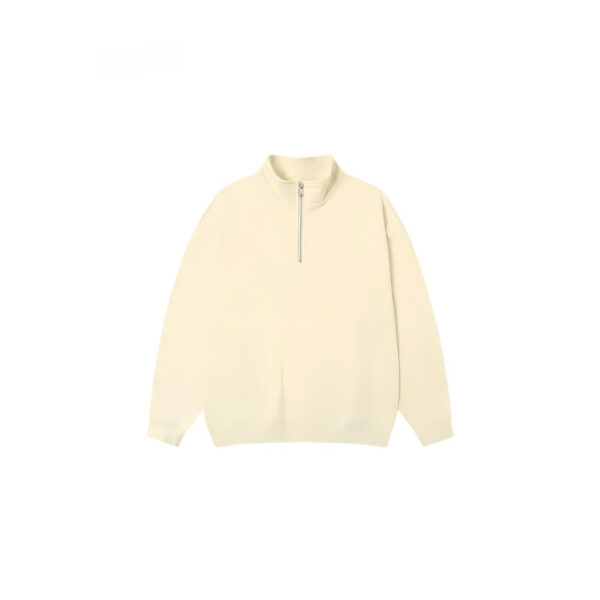Half Zipped Stand Collar Sweater - Image 4