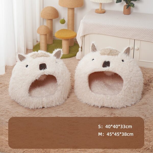 Cat Kennel Dog Kennel Pet Cushion Bed Cat Winter Warm Supplies - Image 2