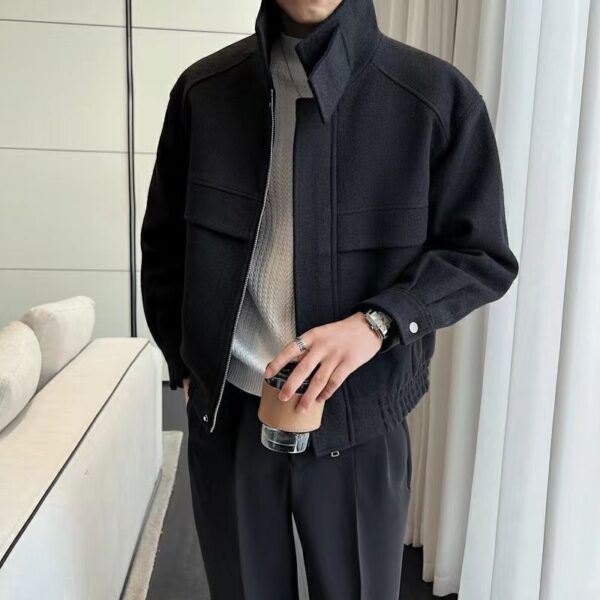Korean Style Woolen Jacket - Image 4