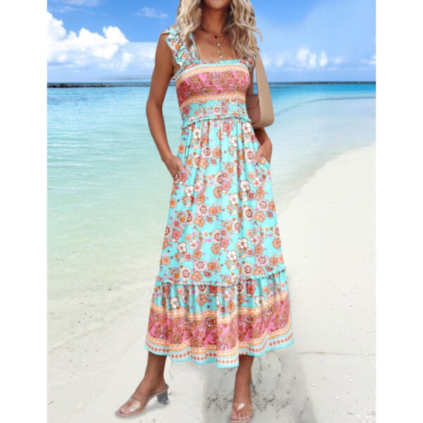 European And American Sweet Personalized Fashion Seaside Vacation Style Summer Dress - Image 3