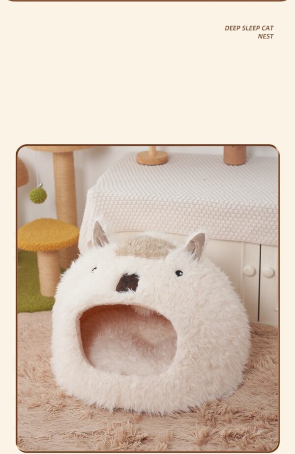 Cat Kennel Dog Kennel Pet Cushion Bed Cat Winter Warm Supplies - Image 4