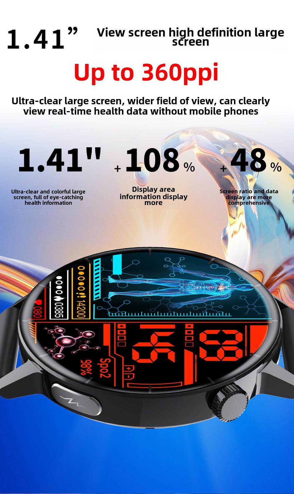 1.41-inch Health Smartwatch Fitness Tracker And Heart Rate-blood Oxygen-blood Pressure-sleep Monitor - Image 8