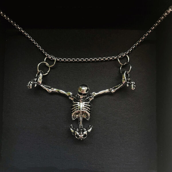 Halloween Skull Necklace Fashion Retro Punk Style Pendant Jewelry - Image 5