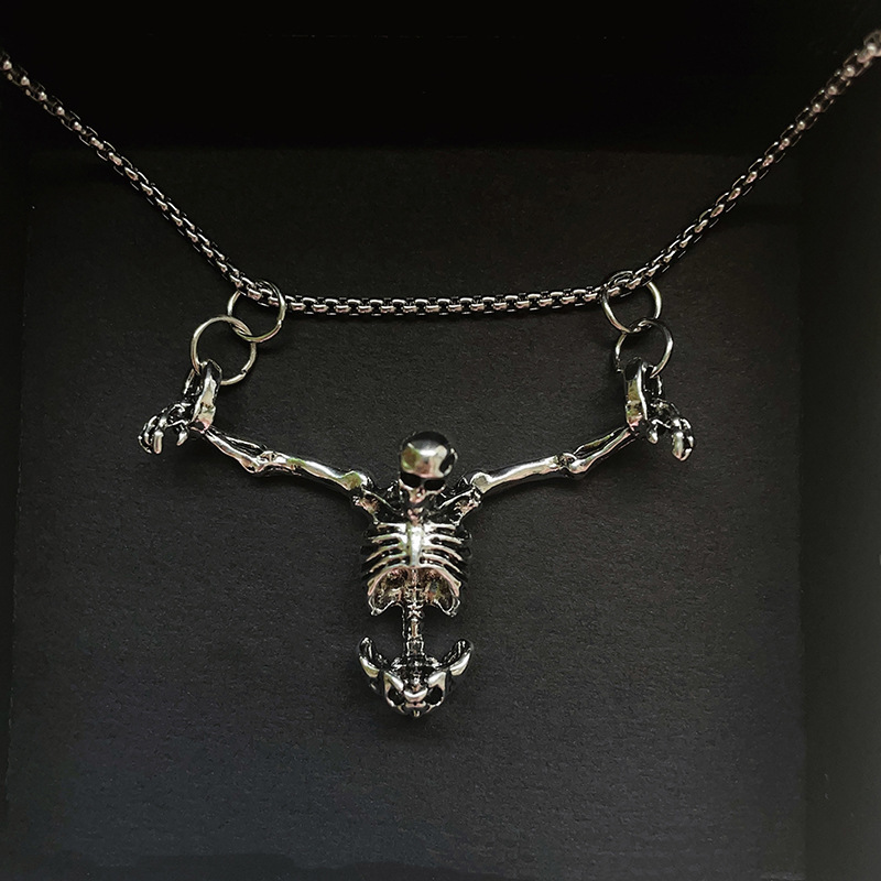 Halloween Skull Necklace Fashion Retro Punk Style Pendant Jewelry - Image 5