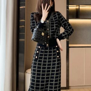 New Sweaters Skirt Two-piece Suit For Women