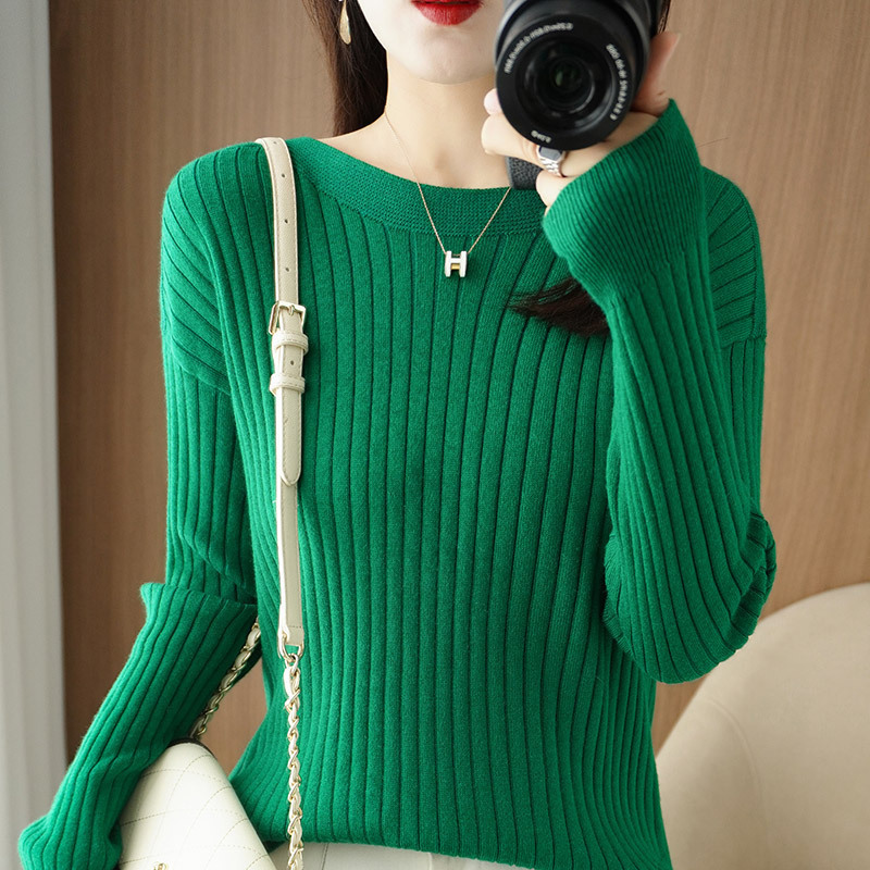 Women's Off-neck Knitted Bottoming Shirt Autumn And Winter New - Image 4