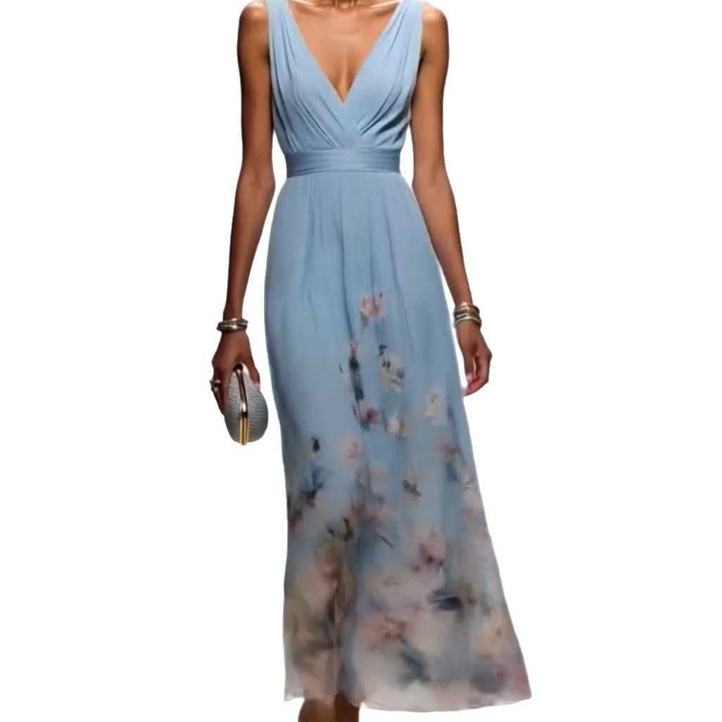 Evening Gown Elegant V-neck Cross-border Dress - Image 3