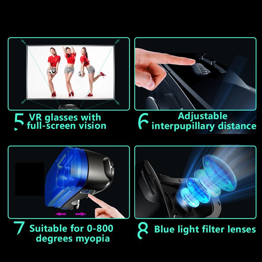 VR Helmet 3D Glasses Virtual Reality Support 0-800 Myopia For Smartphone Smart Phone Headset - Image 10