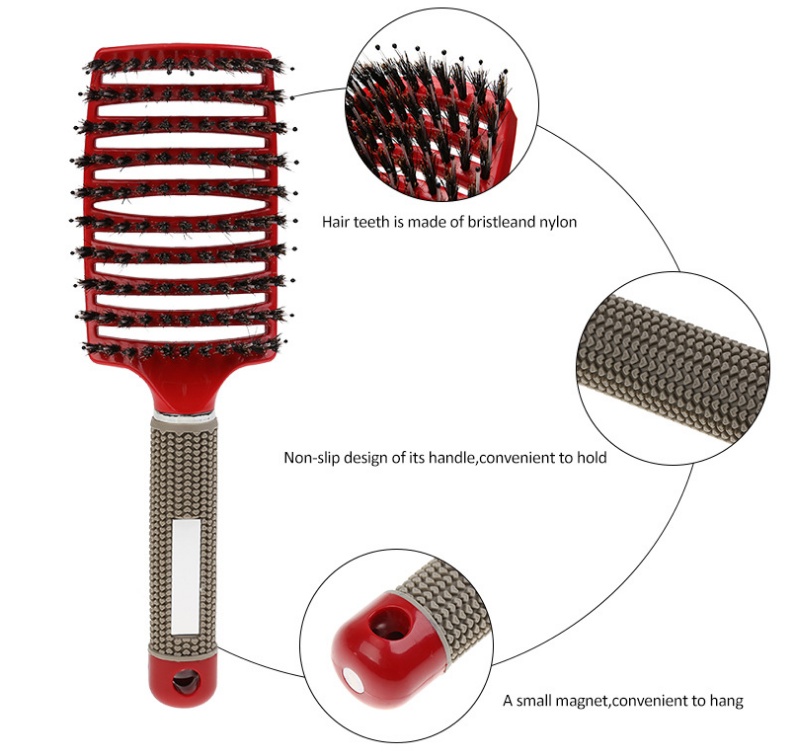 Hairbrush Anti Klit Brushy Haarborstel Women Detangler Hair Brush Bristle Nylon Scalp Massage Teaser Hair Brush Comb - Image 8