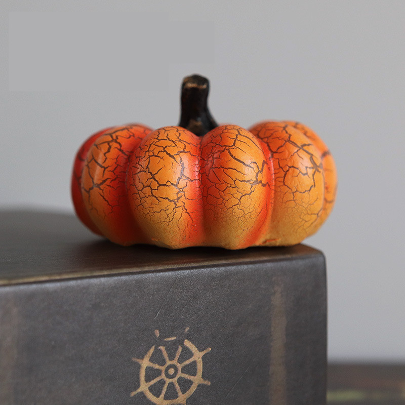 New Halloween Pumpkin Lantern Simulation Pumpkin LED Candle Lamp Resin Luminous Pumpkin - Image 9