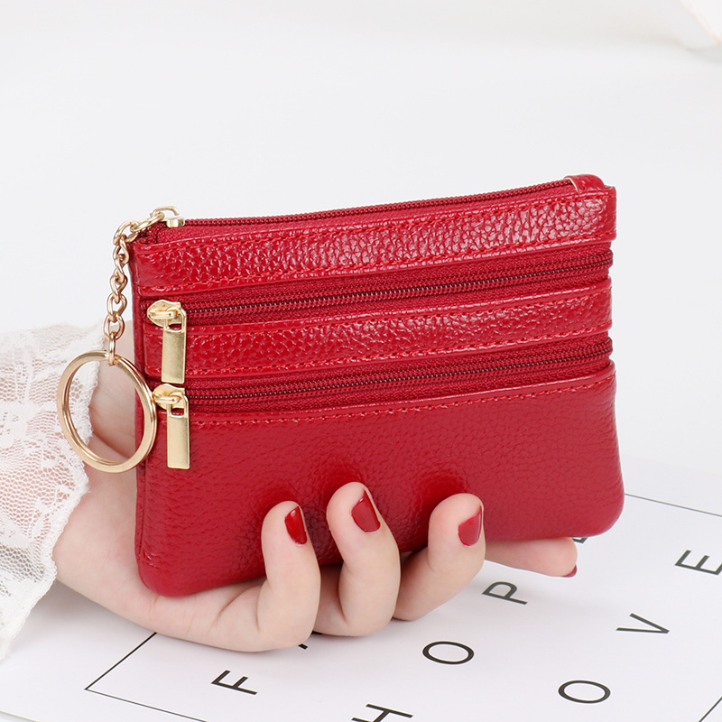 Women's Coin Purse Short Authentic Leather Tactile Feel - Image 9