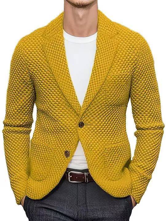 Lapels Suit Casual Knitted Jacket Cardigan Sweater - Image 9