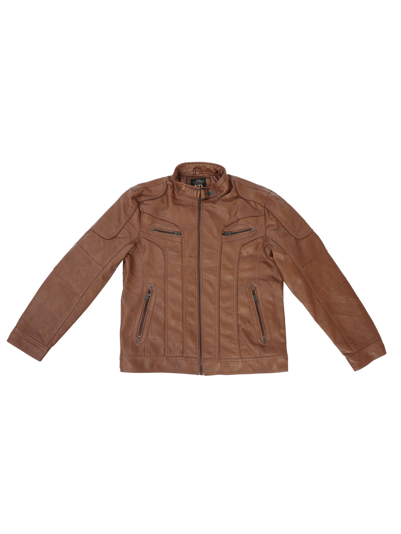 Men's PU Leather Coat Casual Stand Collar Motorcycle Jacket - Image 6