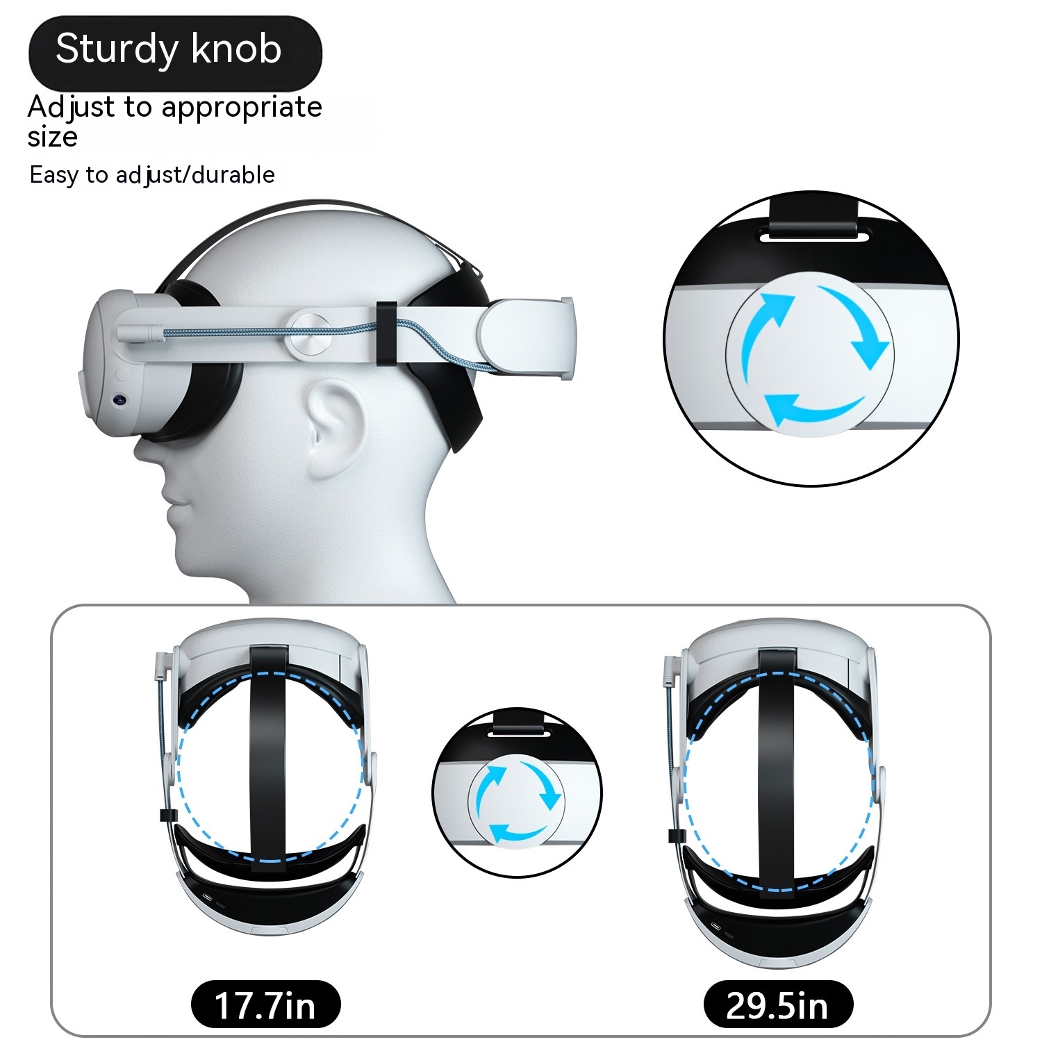 Oculus Quest3 Head Wear 18W Fast Charge VR Glasses Meta Headband Accessories 10000mAh Large Capacity - Image 2