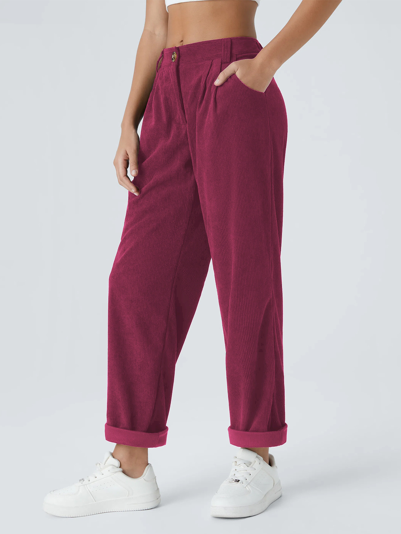 Casual Suit Wide-leg Pants With Velvet - Image 4