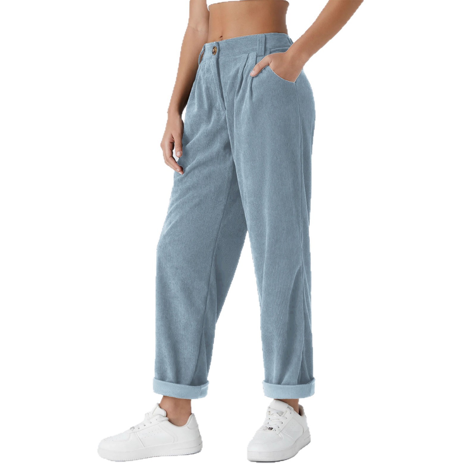 Casual Suit Wide-leg Pants With Velvet - Image 2