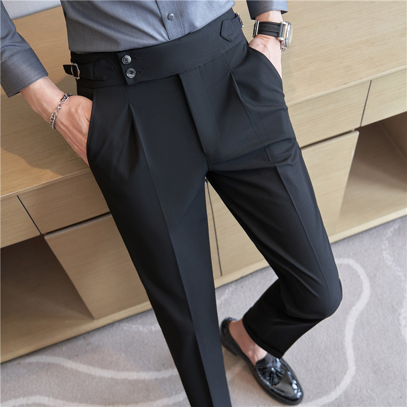 High Waist Casual Slim Fit Suit Pants - Image 2
