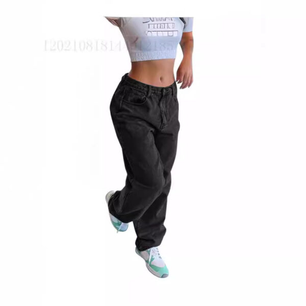 Casual Retro Loose Denim Trousers Women - Image 5