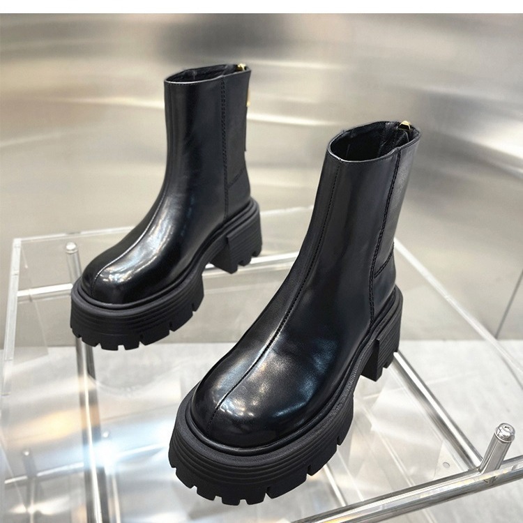 Autumn And Winter Korean Style Thick Bottom Chunky Heel Short Tube Fashion Boots Children - Image 8