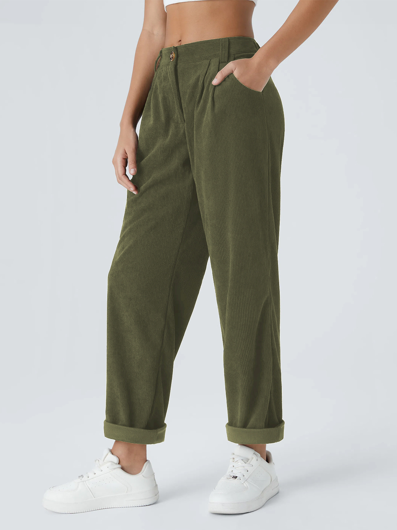 Casual Suit Wide-leg Pants With Velvet - Image 7