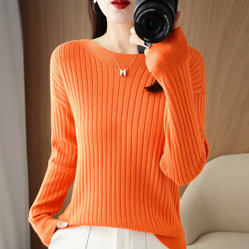 Women's Off-neck Knitted Bottoming Shirt Autumn And Winter New - Image 3