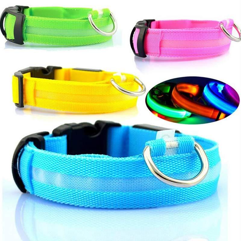 Nylon LED Pet Dog Luminous Collar Night Safety Flashing Glow in Dark Dog Cat Leash Adjustable Pet Supplies - Image 6
