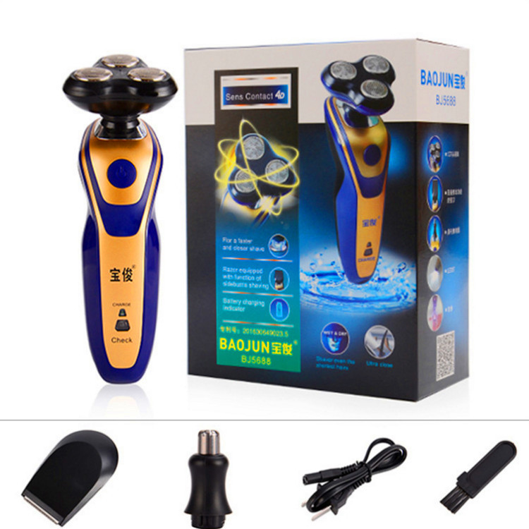 5-in-1 3-head full body water electric shaver