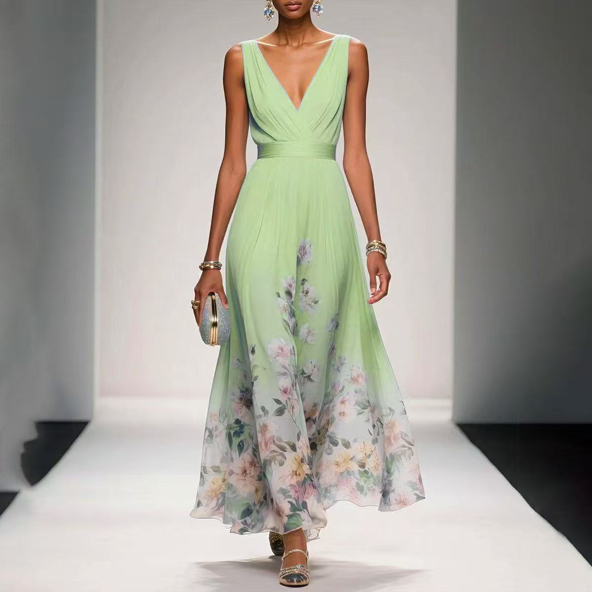 Evening Gown Elegant V-neck Cross-border Dress - Image 8