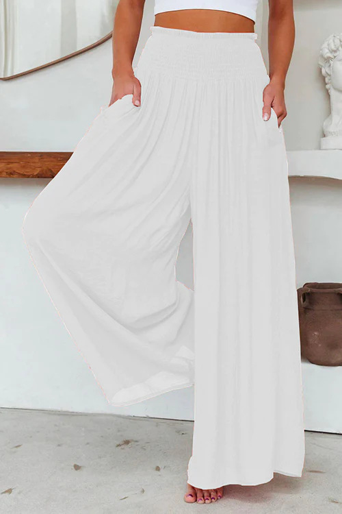 Cotton Wide-leg Pants Loose And Elastic Pocket Casual Pants Trousers - Image 6