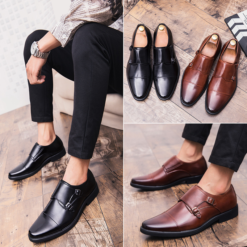 Men's British Slip On Plus Size Leather Shoes - Image 2