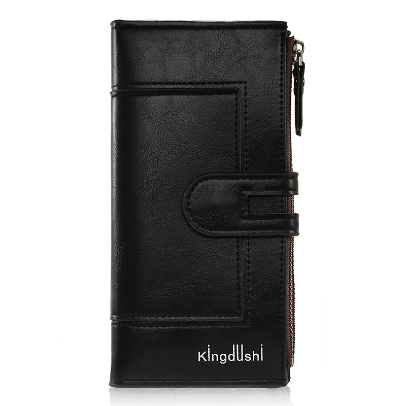 Women's Wallet Long Two-fold Zipper Plain - Image 3