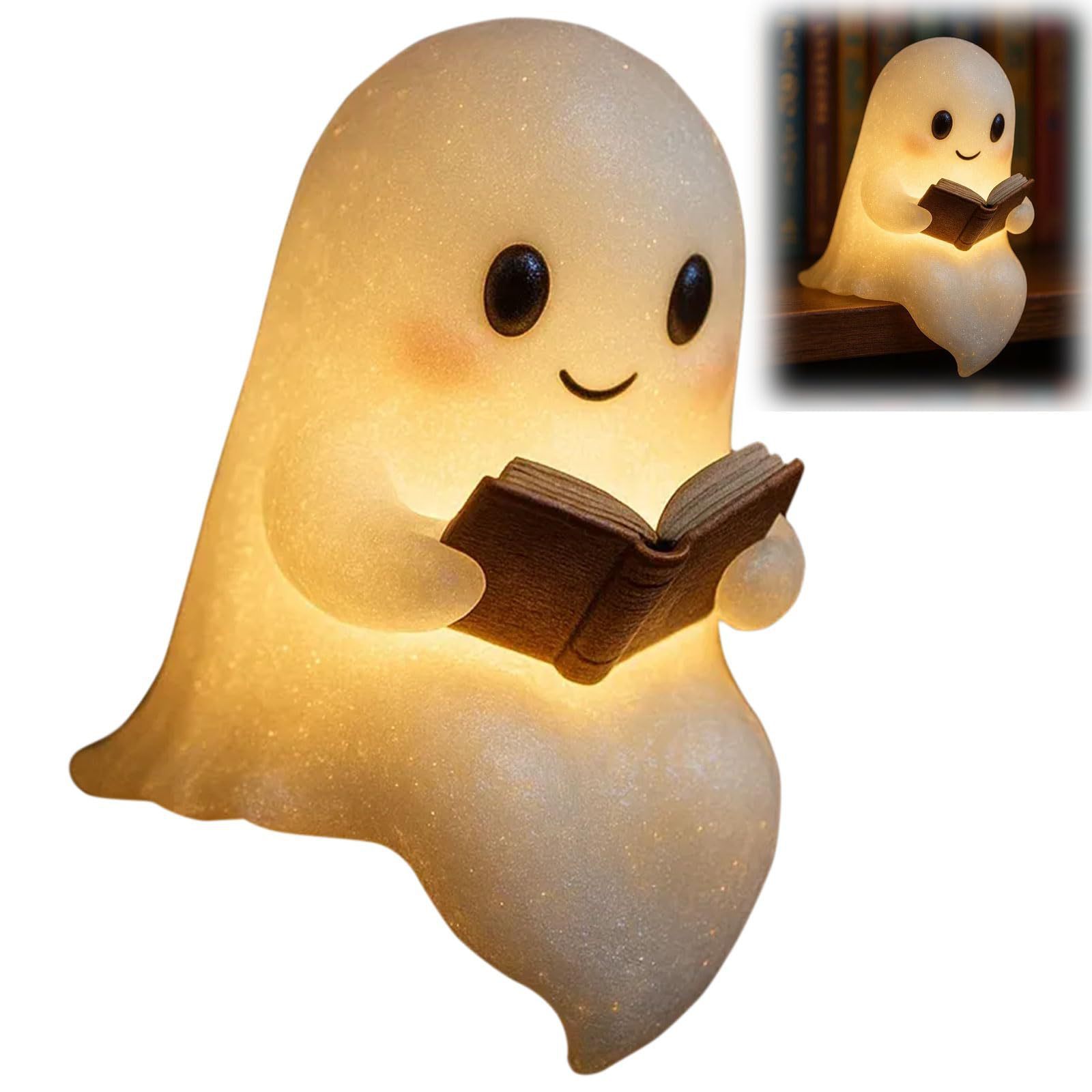 Cute LED Ghost Night Light Children's Nightlight Gift Bedside Sleep Lamp Halloween Decorations Lovely Ghost Lamp Warm Light - Image 4
