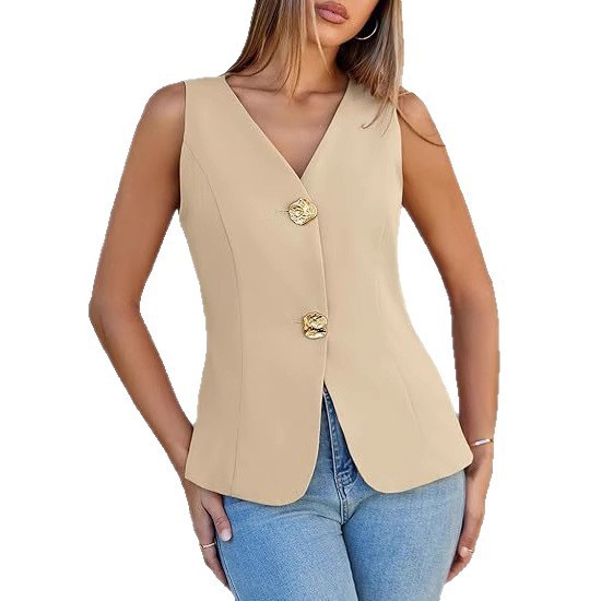 Vest Jacket Women's Slit Slim Fit - Image 8