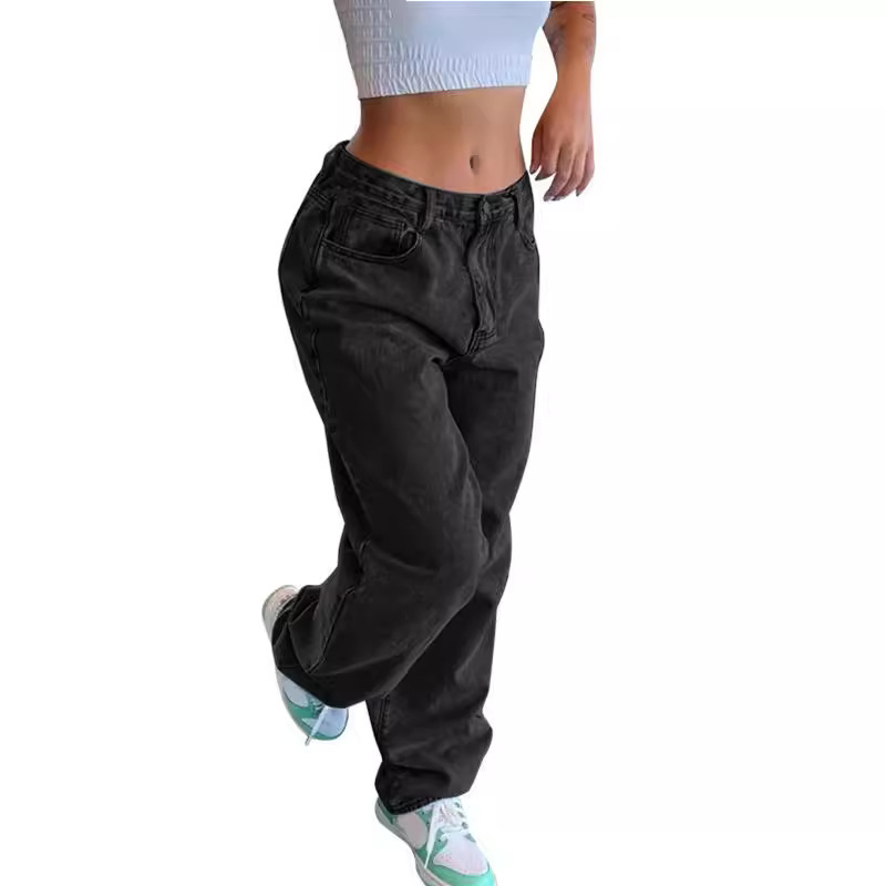 Casual Retro Loose Denim Trousers Women - Image 6