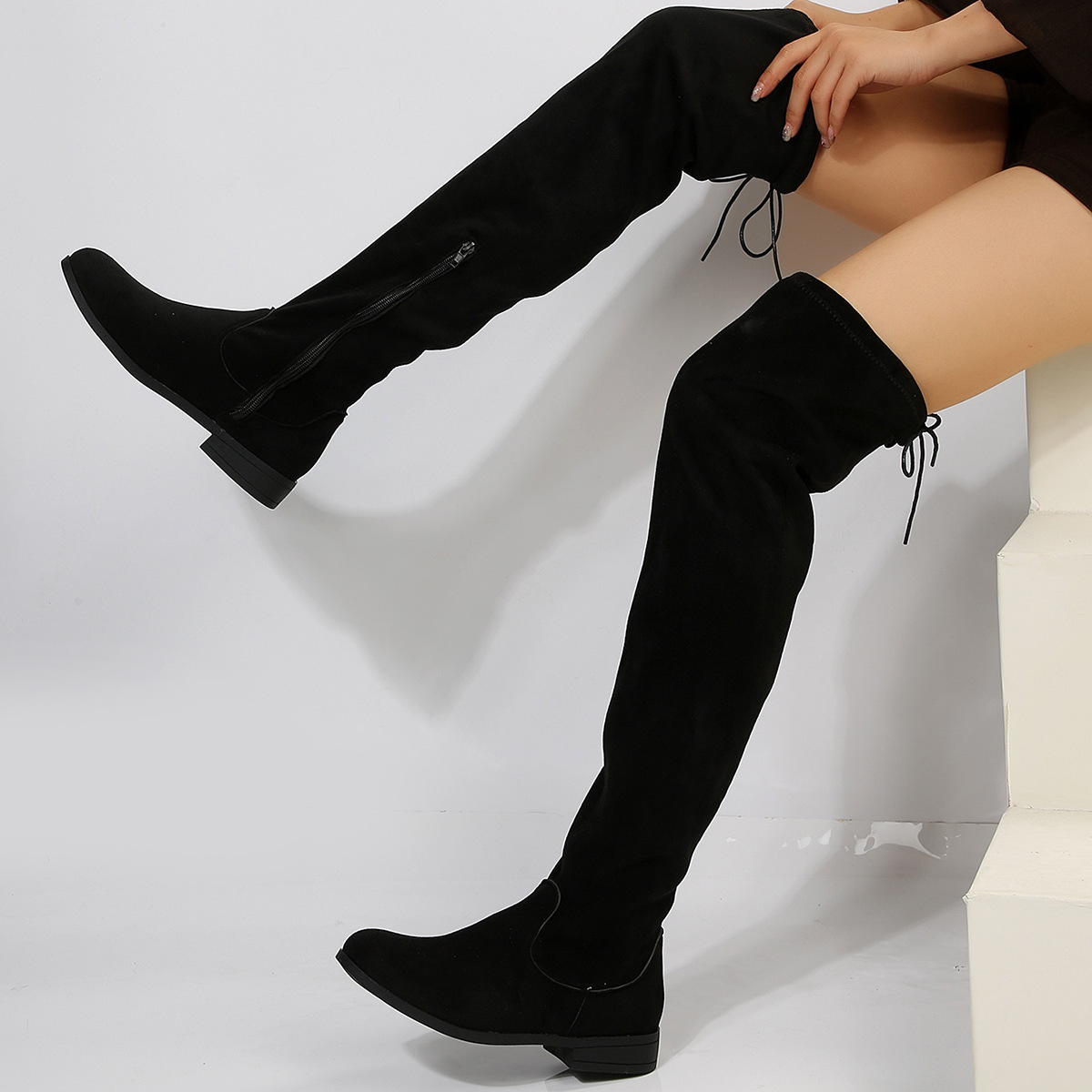 Plus Size Boots Women Over The Knee High Top Martin Boots - Image 7