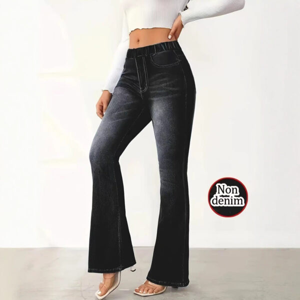 Denim Printing Hip-lift And Belly Shaping Waist Fitness Leggings - Image 4