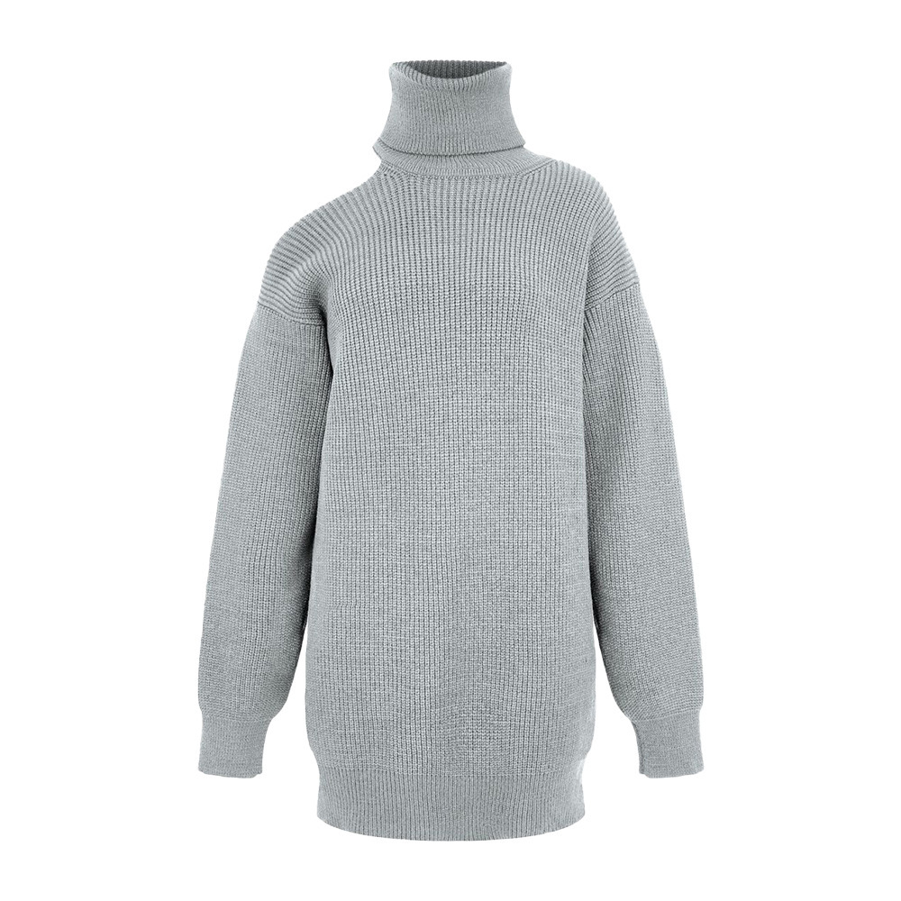 Fashion Pullover Knitting Turtleneck Off-the-shoulder Sweater - Image 5