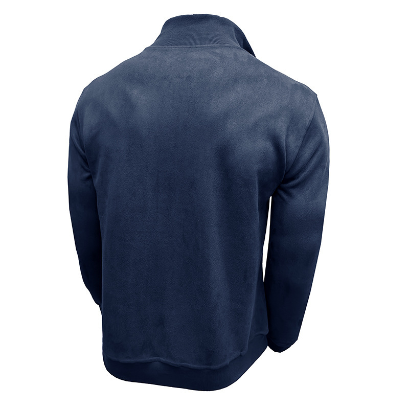 Men's Long-sleeved Zipped Stand Collar Sweater - Image 4