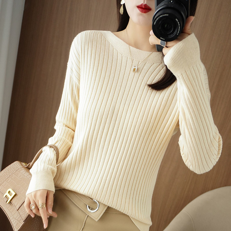 Women's Off-neck Knitted Bottoming Shirt Autumn And Winter New - Image 8