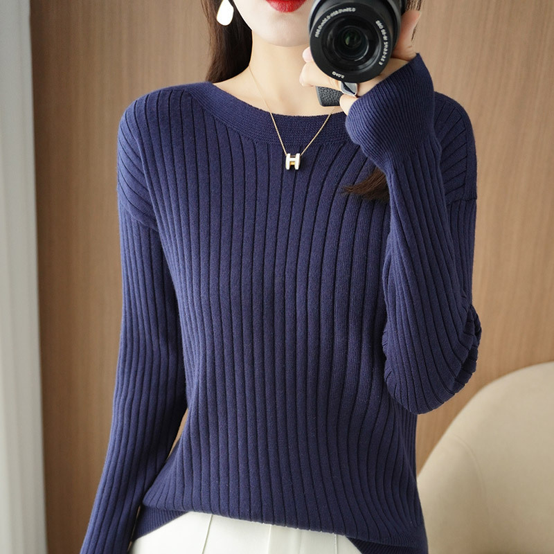 Women's Off-neck Knitted Bottoming Shirt Autumn And Winter New - Image 9