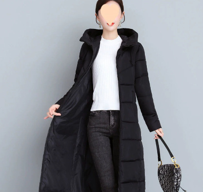 Western Style Plus Size Cotton-padded Clothes Mother's Clothes Winter Clothing Mid-length Cotton-padded Clothes Acrylic Fiber - Image 4